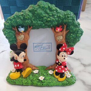Mickey & Minnie by Tree Picture Frame